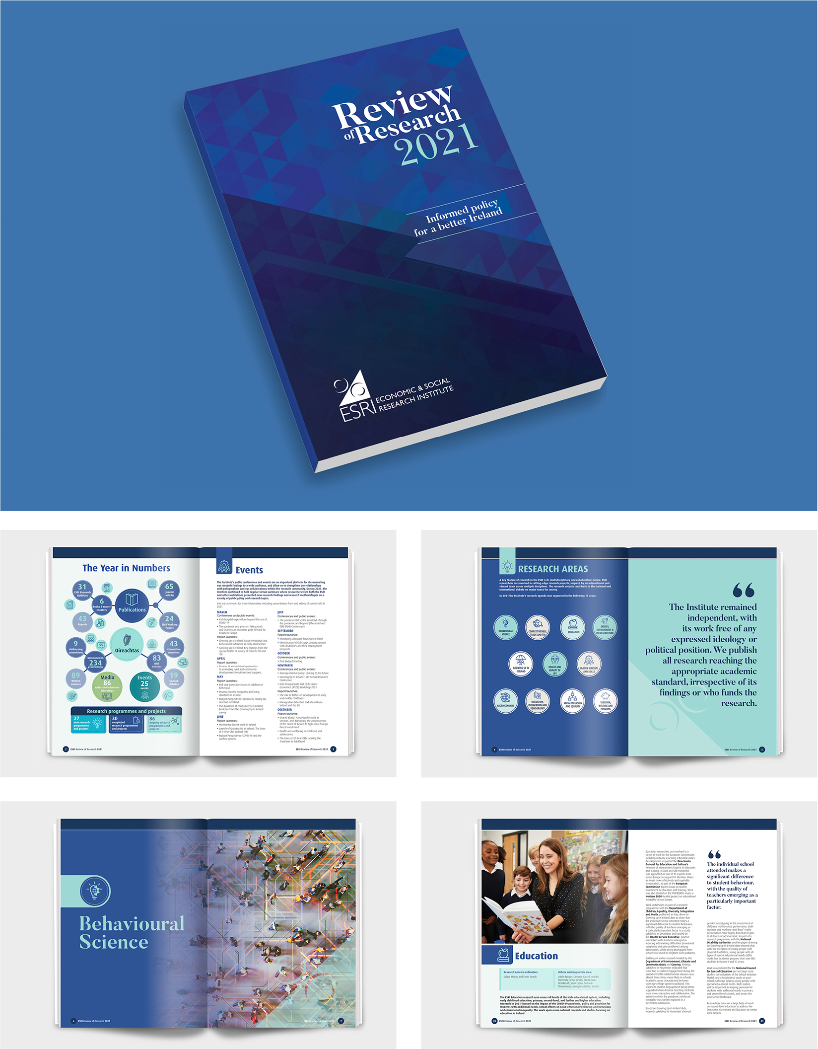 The report of the ESRI designed in Dublin by Outburst Design